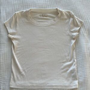 Maxwell cream ribbed t-shirt